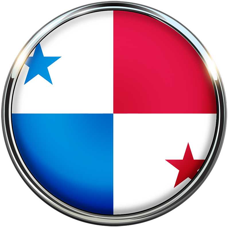 Panama Flag Button PNG