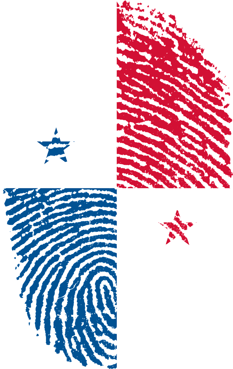 Panama Flag Fingerprint Art PNG