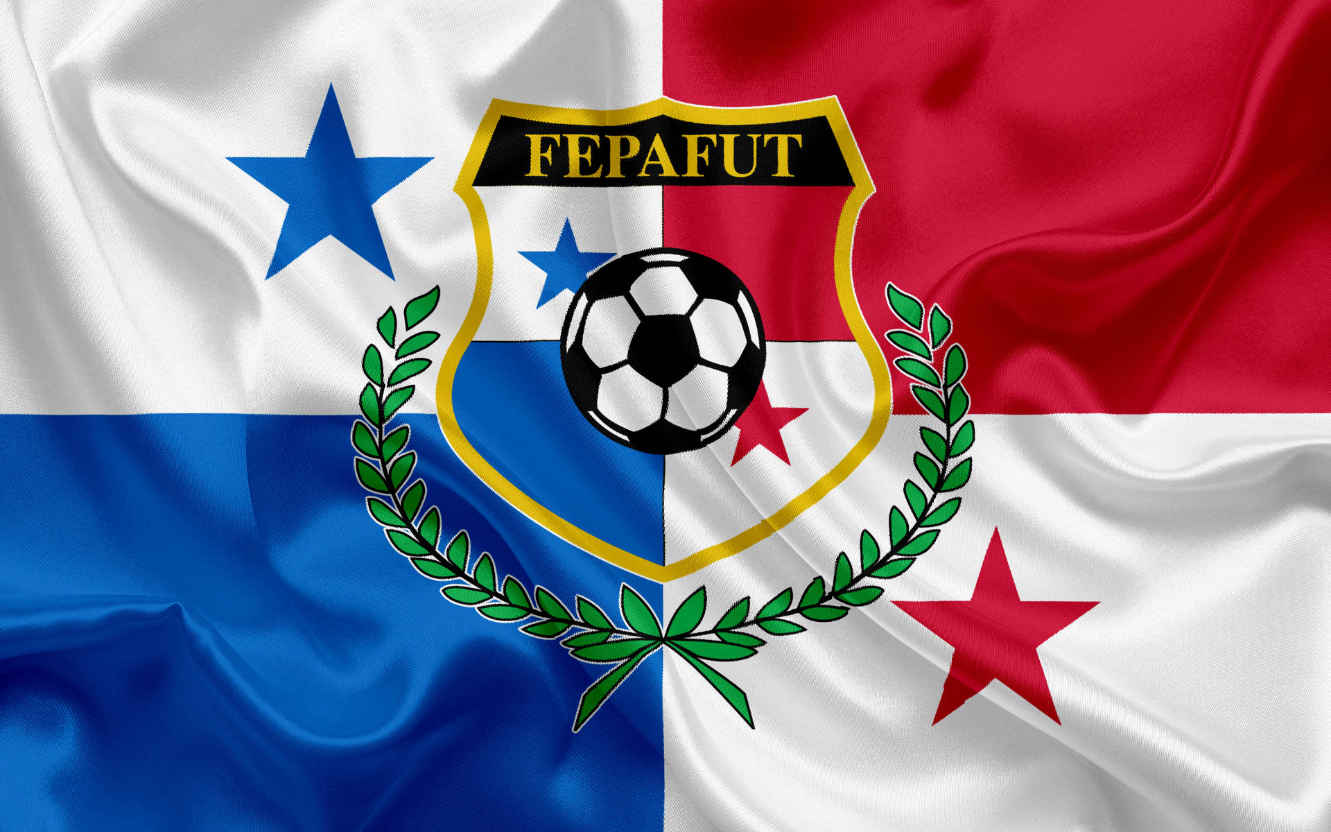 Panama National Team Satin Flag Wallpaper