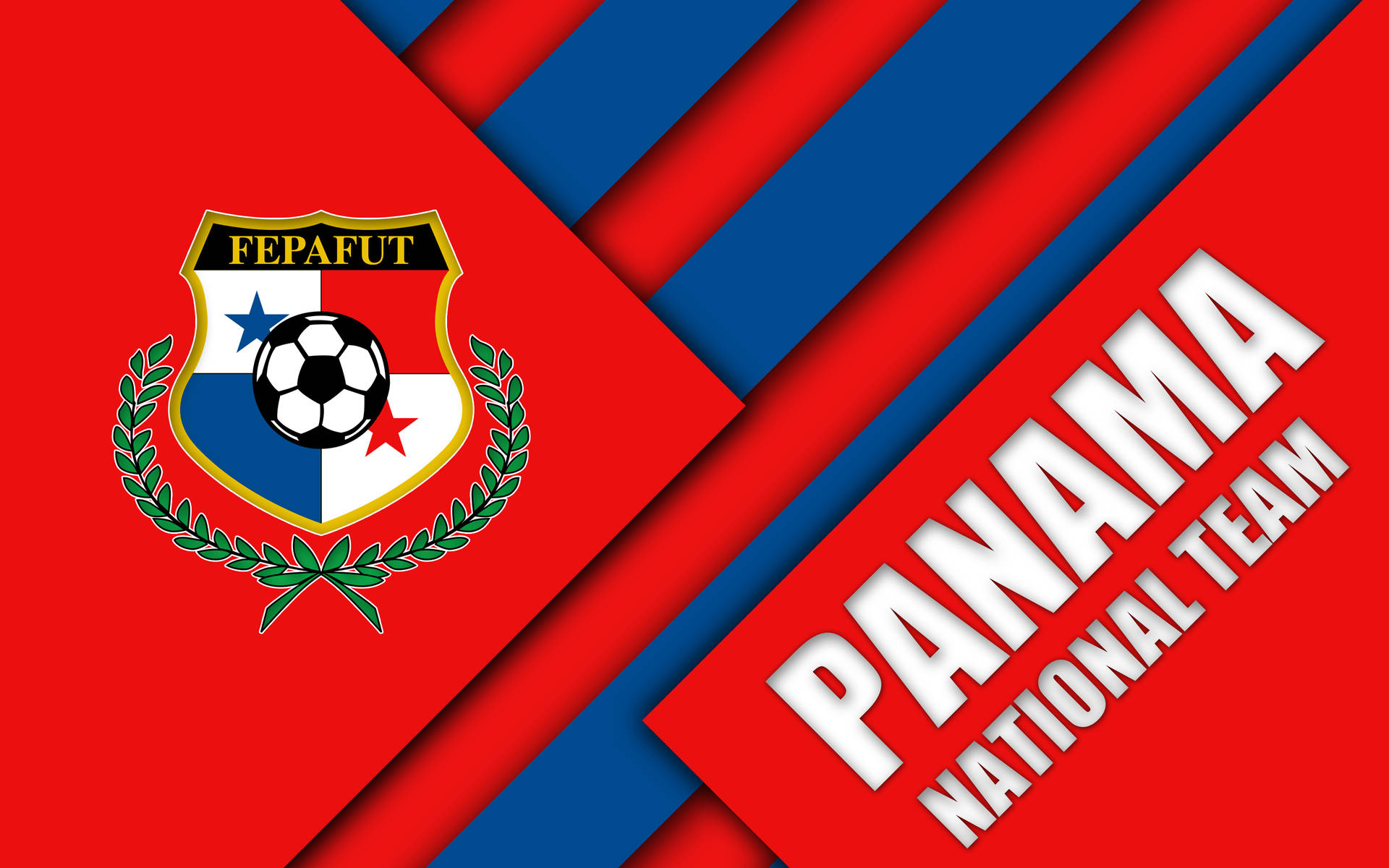 Fondode Pantalla Rojo Con Bandera De Panamá. Fondo de pantalla