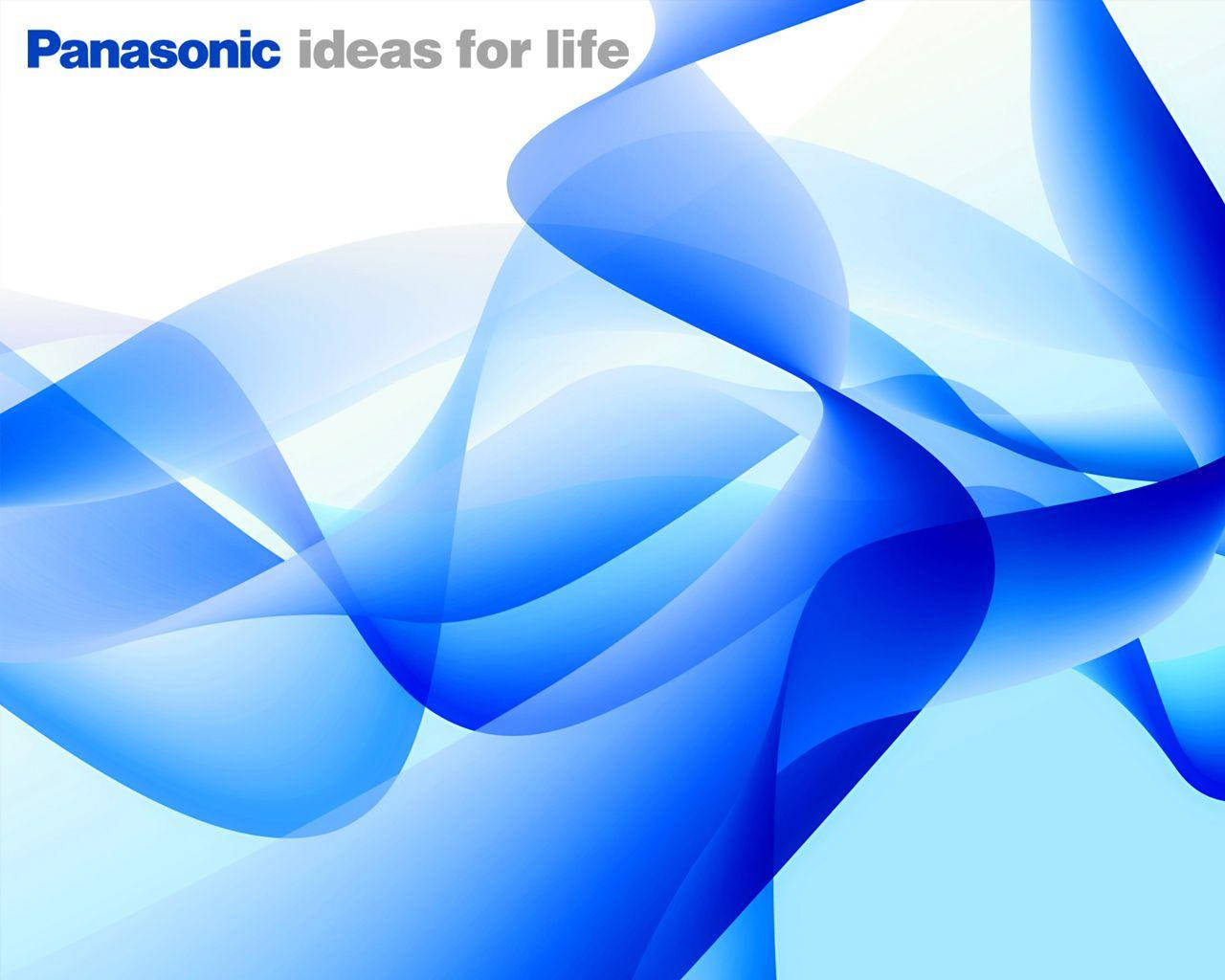 Panasonic White And Blue Abstract Wallpaper