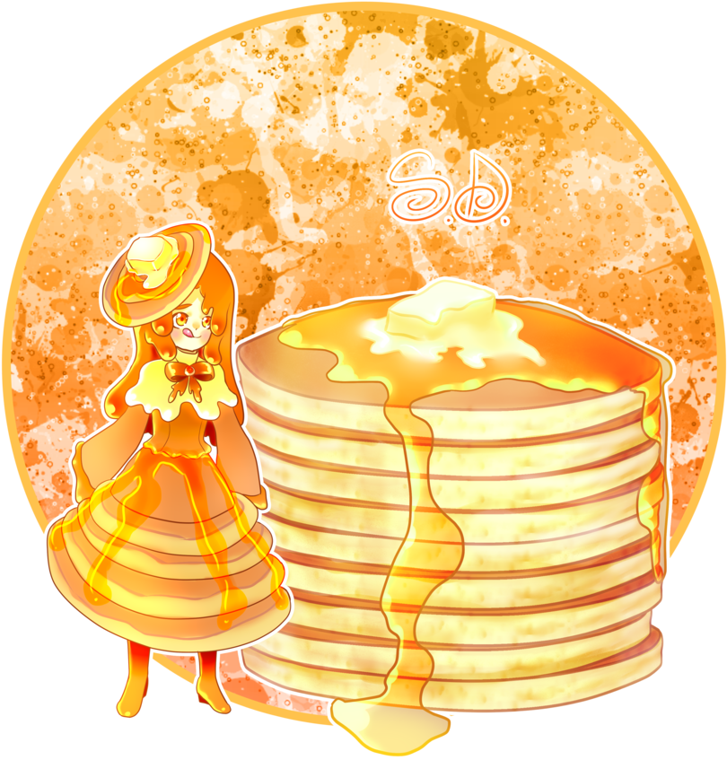 Pancake Themed Anime Character PNG