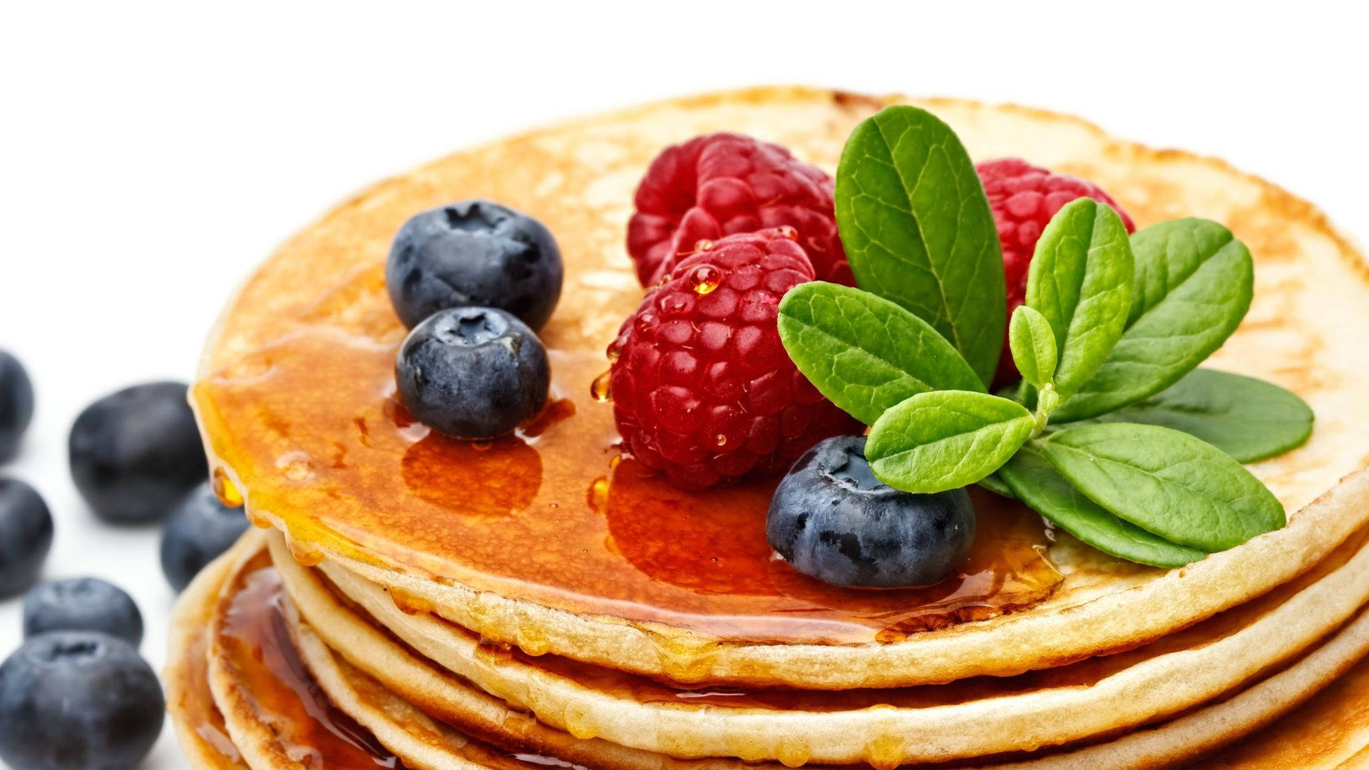 Pancakes Topped With Berries
