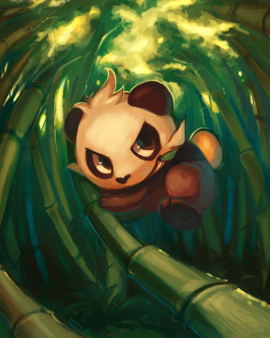 Pancham In Bamboo Forest Wallpaper