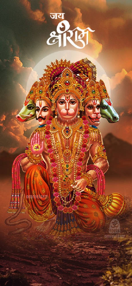 Panchmukhi Hanuman In Hindu Clothing