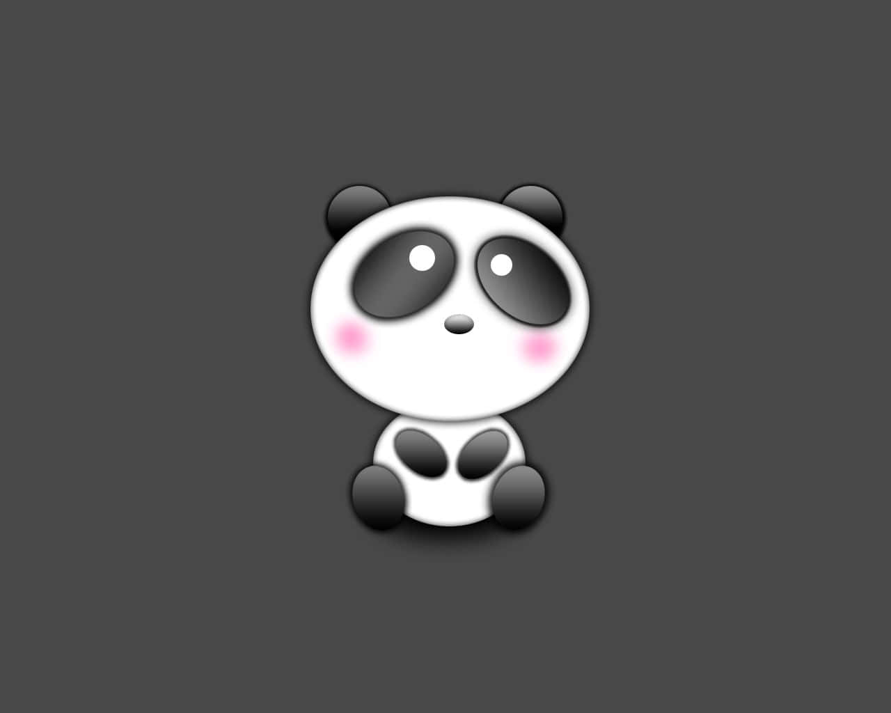 "A peaceful panda sitting in an idyllic bamboo forest."