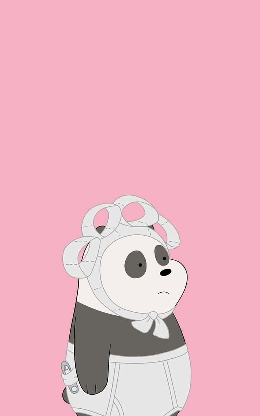 Panda_ Bear_with_ Headphones_ Vector_ Art Wallpaper