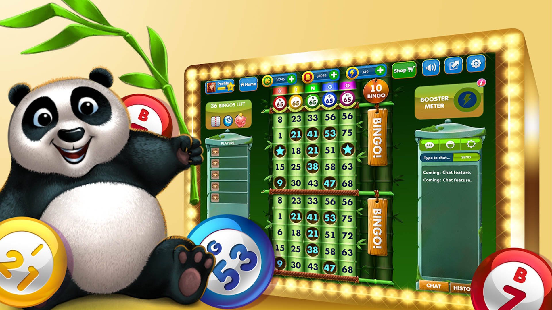 Panda Bingo Game Poster Wallpaper