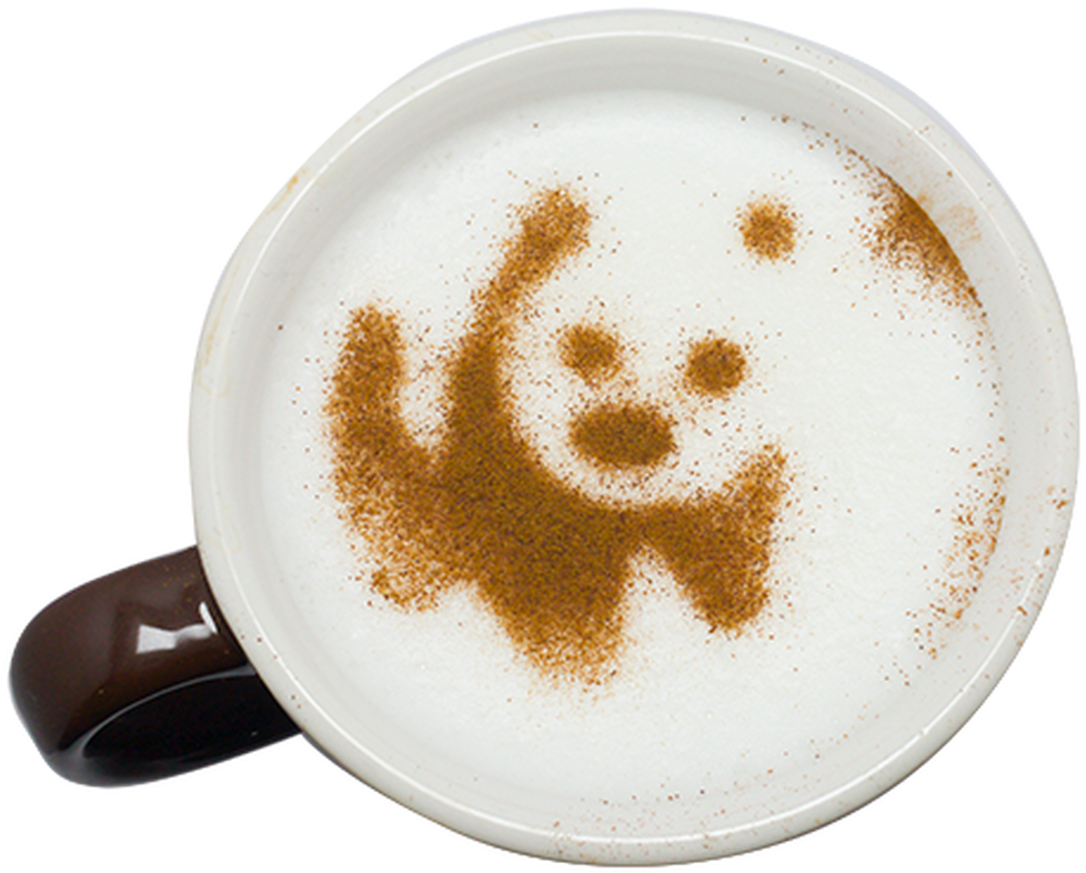 Panda Cappuccino Art PNG