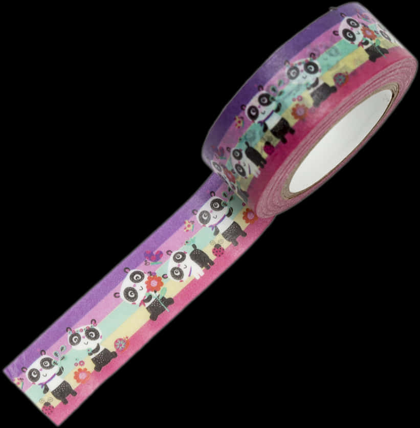 Panda Decorated Washi Tape PNG