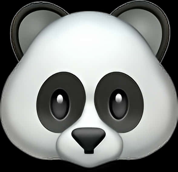 Panda Emoji Closeup PNG