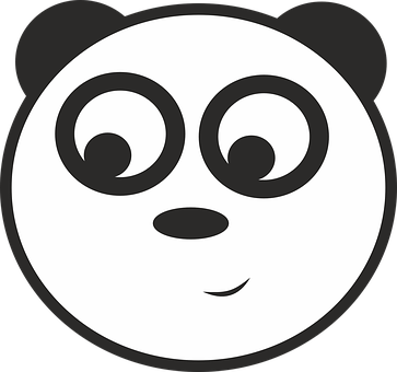Panda Face Graphic PNG