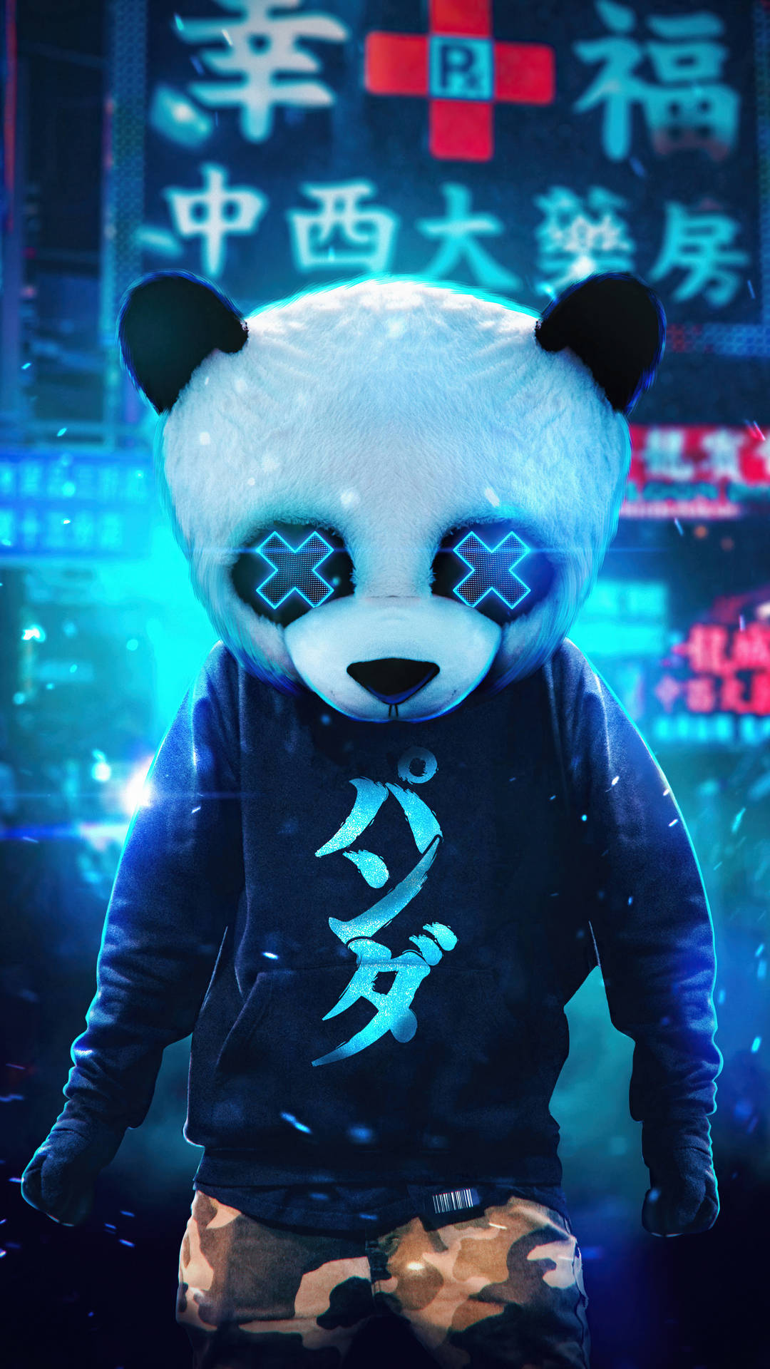 Panda Head Swag Background