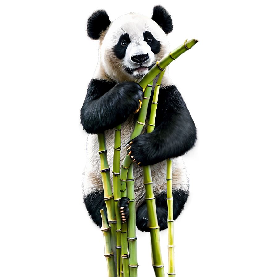 Download Panda Holding Bamboo Stick Png 96 | Wallpapers.com