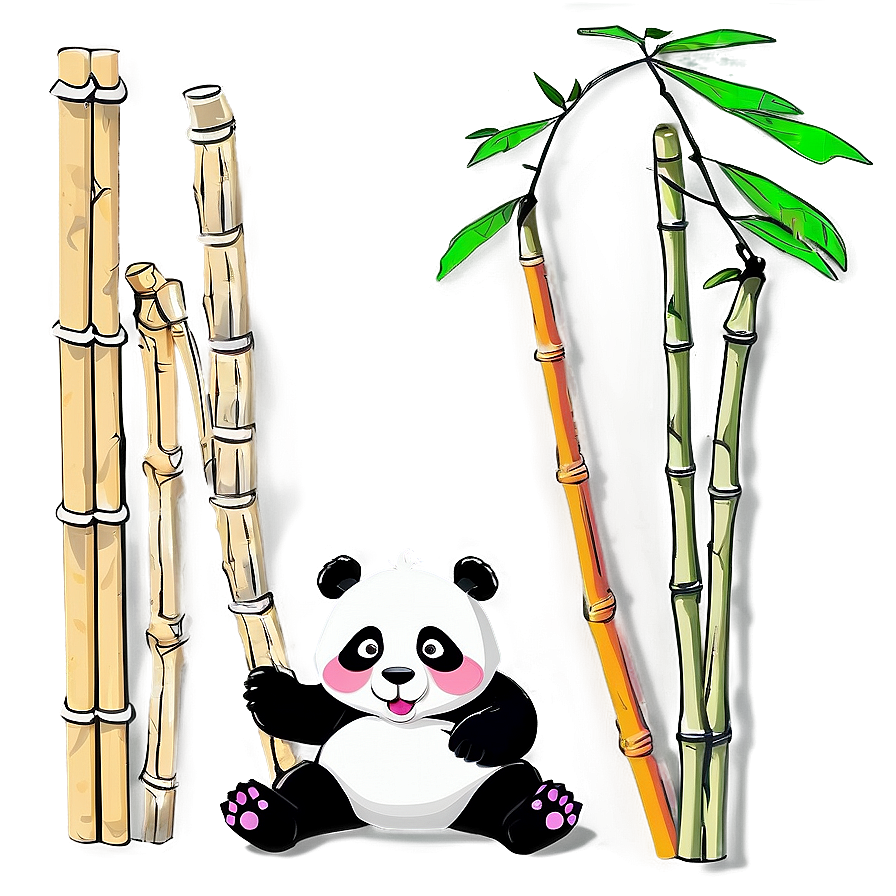 Download Panda Holding Bamboo Stick Png Ffg | Wallpapers.com