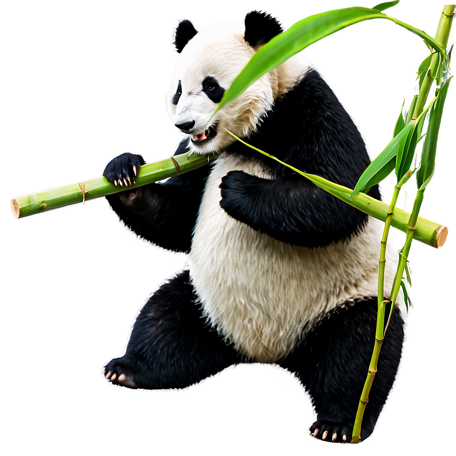 Download Panda Holding Bamboo Stick Png Vac | Wallpapers.com