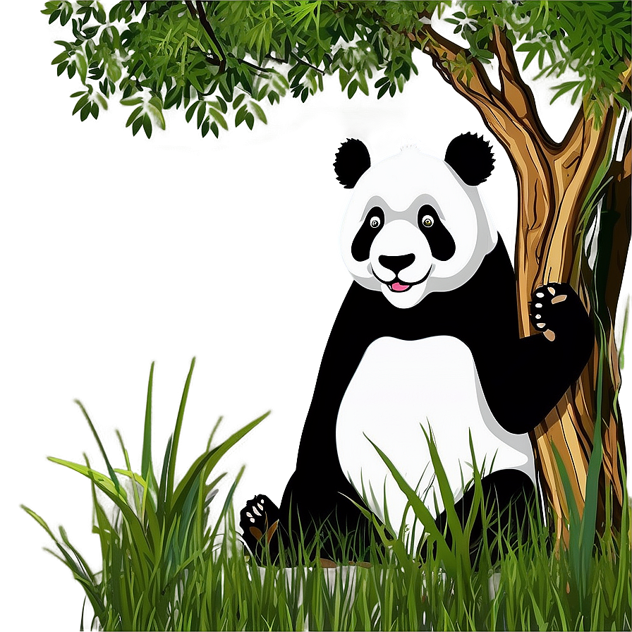 Panda In Nature Background Png 05062024 PNG