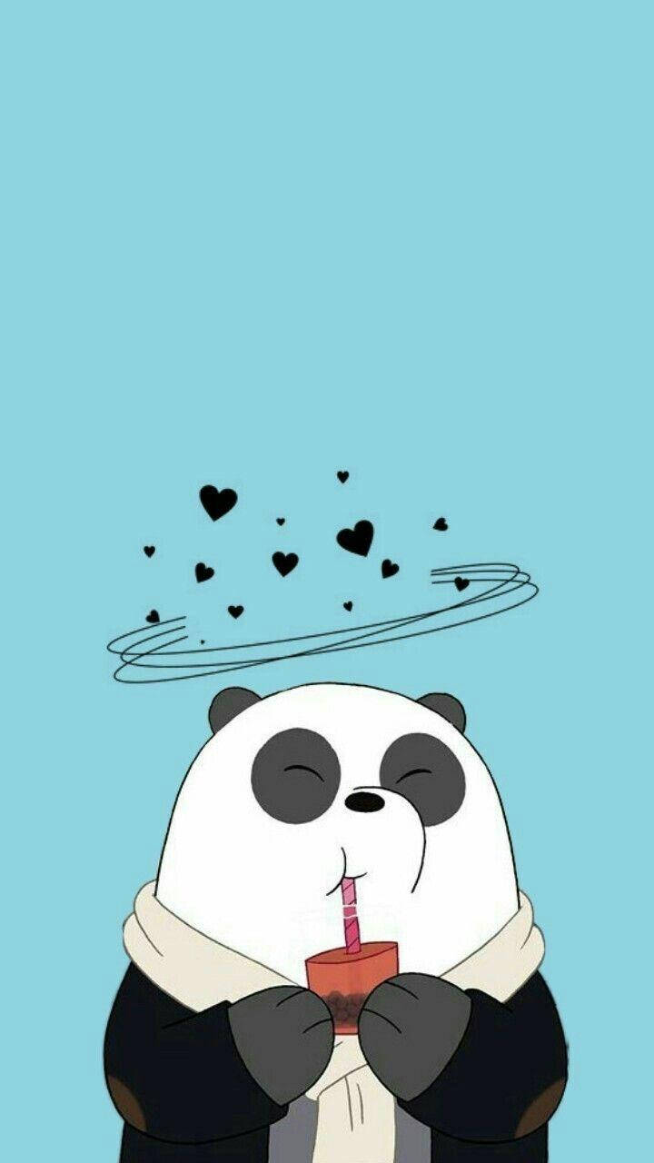Panda Sipping We Bare Bears Picture