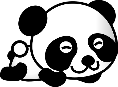 Panda Yin Yang Graphic PNG