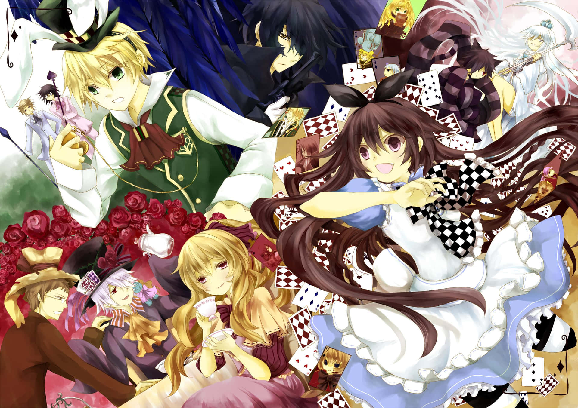 Pandora Hearts Personages Alice In Wonderland Thema Achtergrond