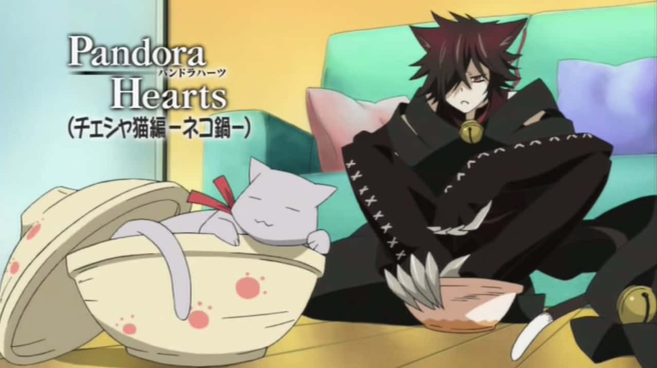 Pandora Hearts Cheshire Cat En Mand Achtergrond