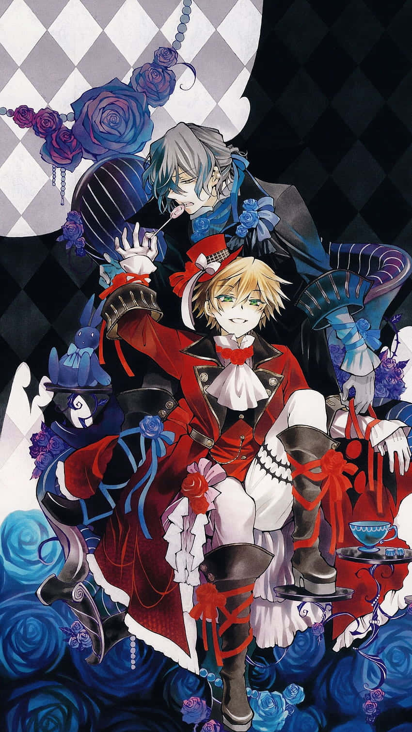 Pandora Hearts Cheshire Kat En Personages Achtergrond