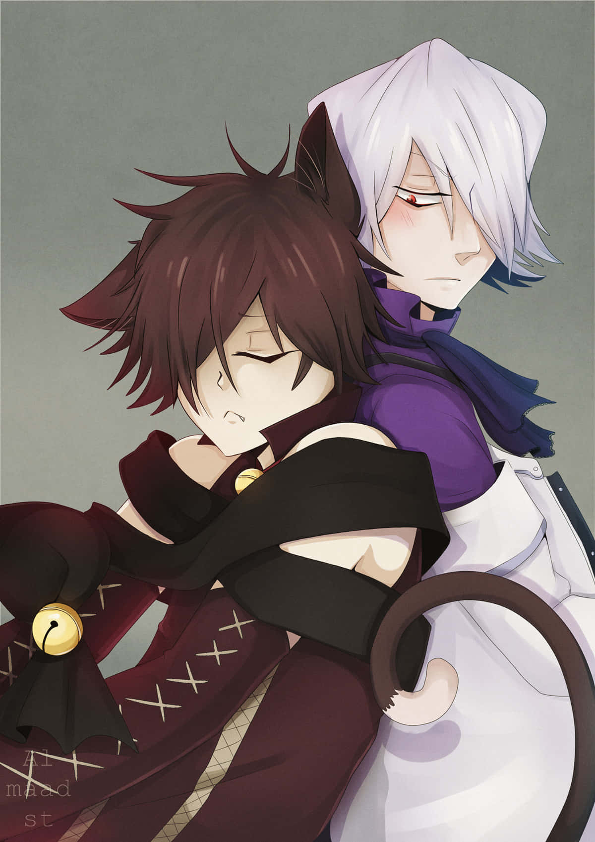 Pandora Hearts Cheshire Kat En Xerxes Break Achtergrond