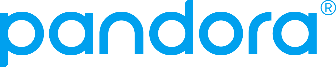 Pandora Logo Blue Background PNG