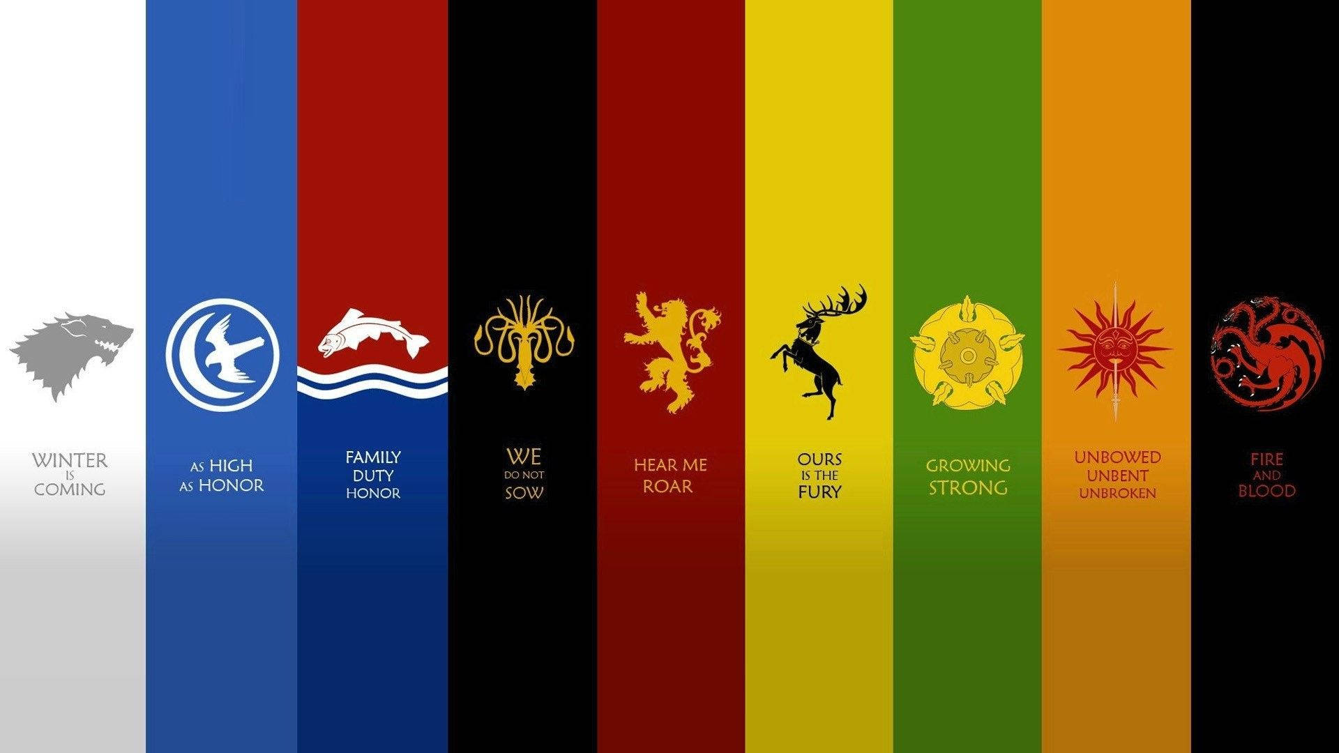 Panel Of Sigil House Lannister Wallpaper