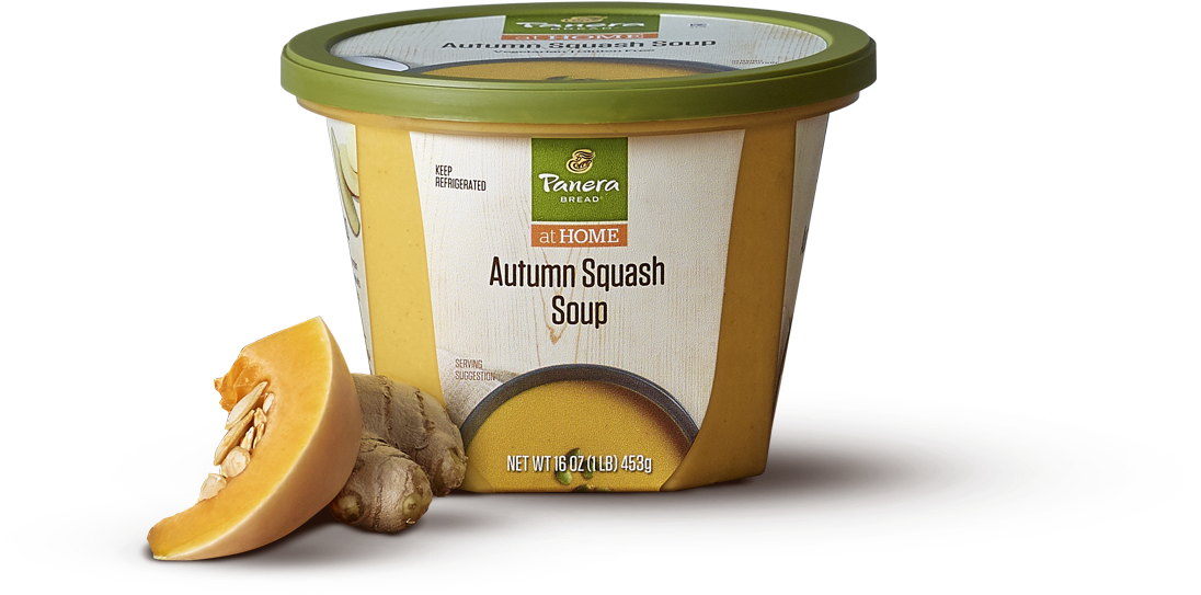 Panera Autumn Squash Soup Container PNG