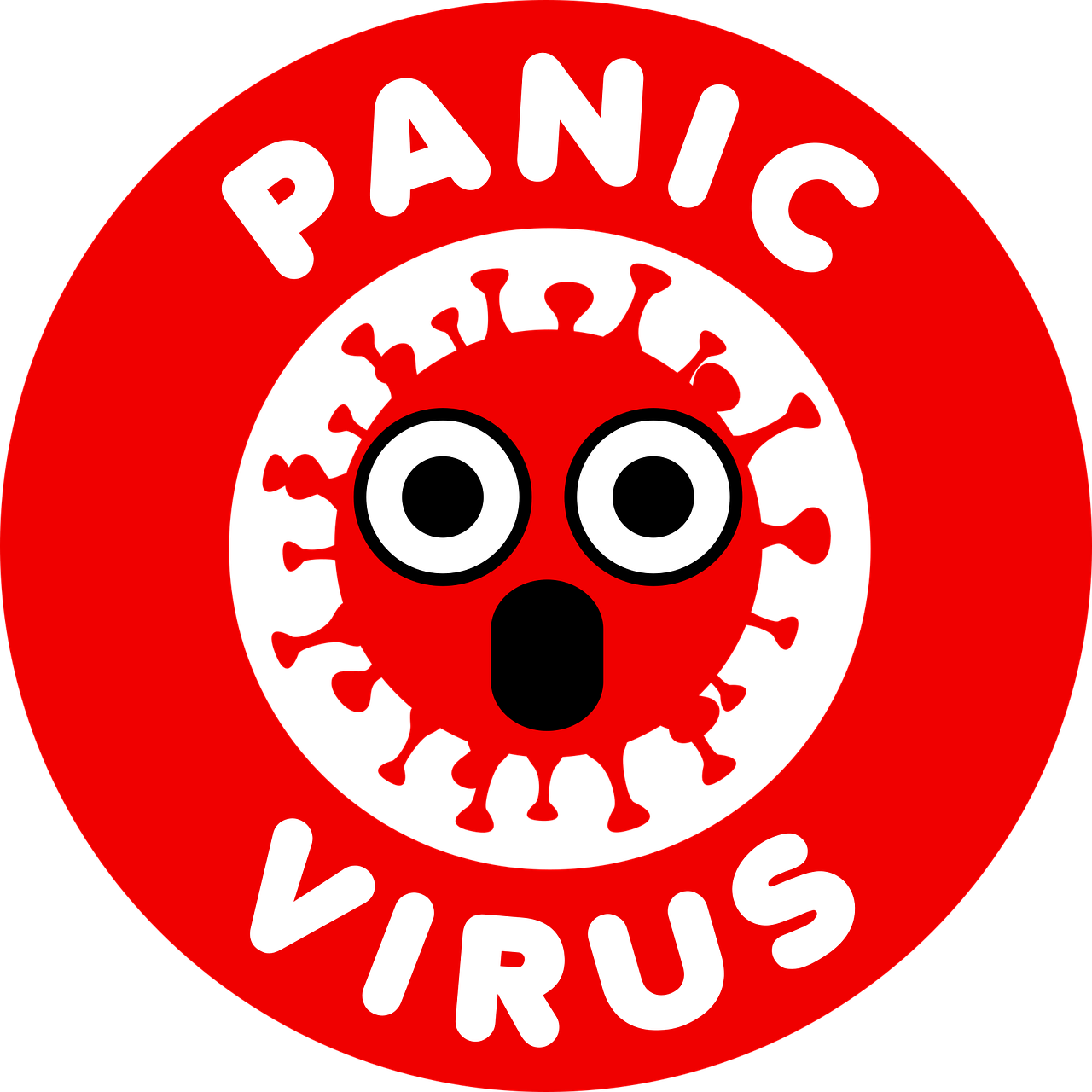 Panic Virus Cartoon Illustration PNG