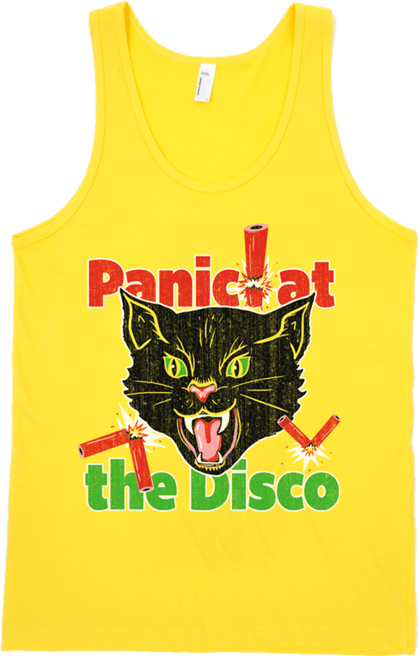 Panicatthe Disco Yellow Tank Top PNG