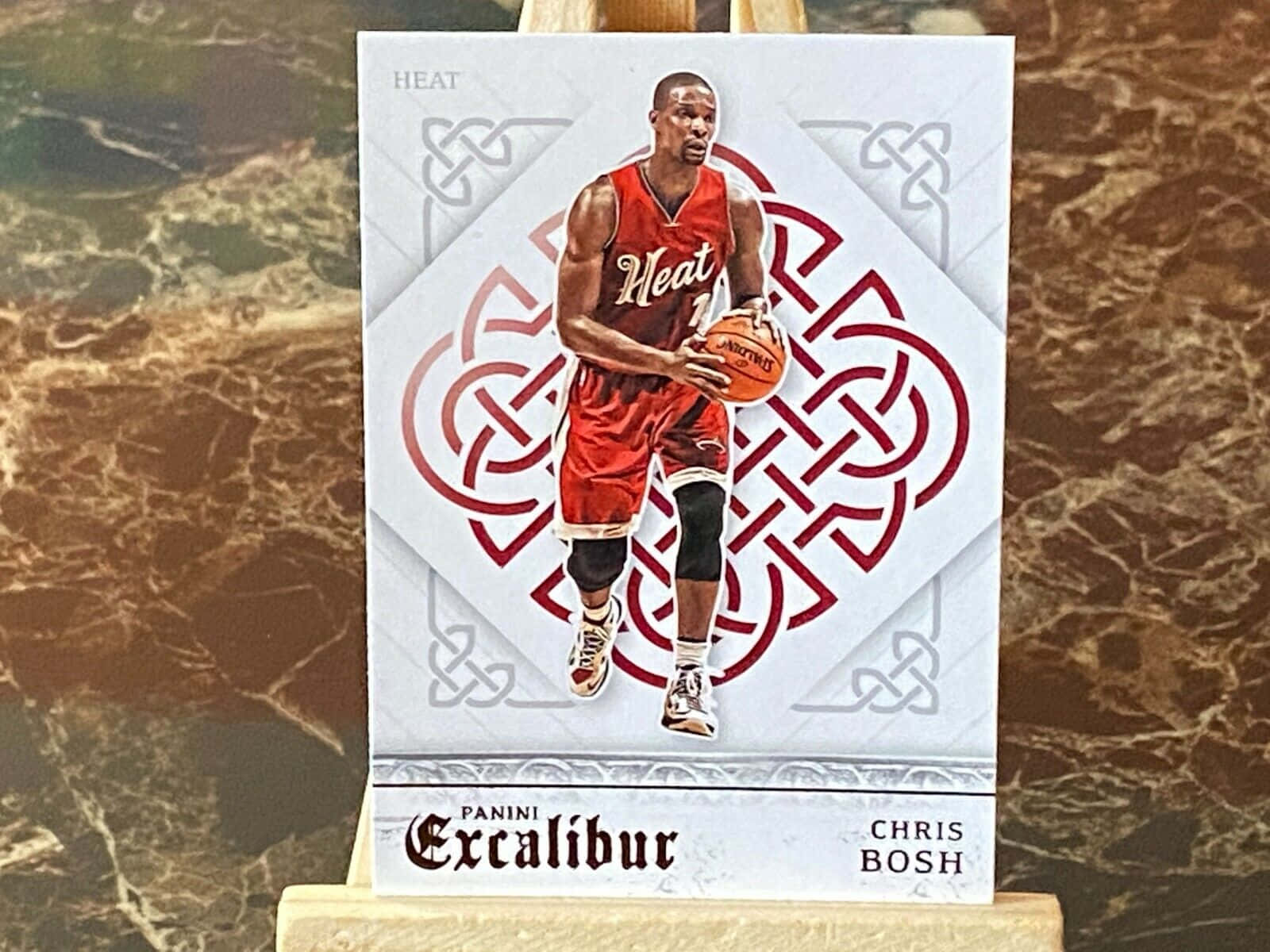 Paniniexcalibur Chris Bosh Basketkort (för Dator- Eller Mobilbakgrund). Wallpaper