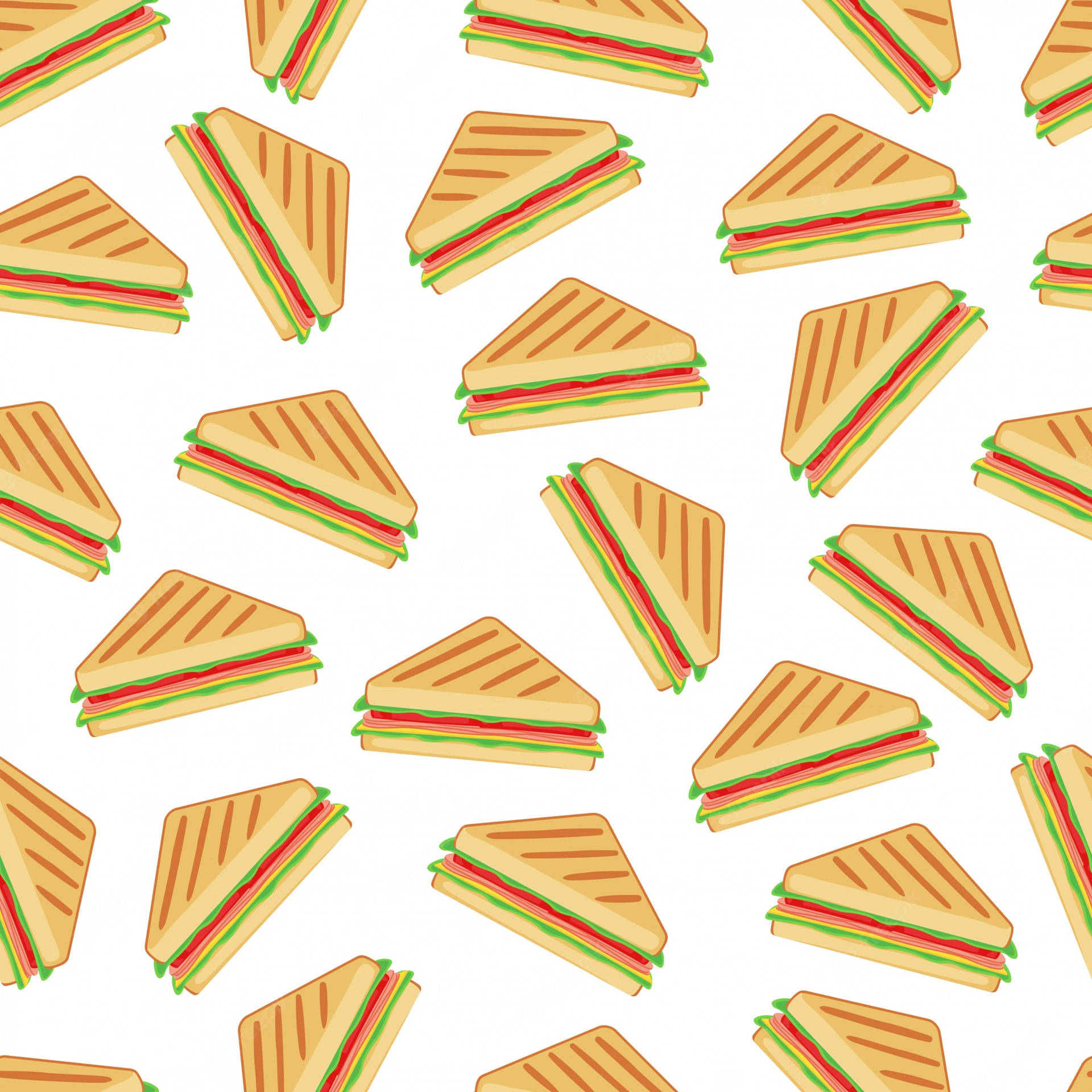 Panini Sandwich Vector Art