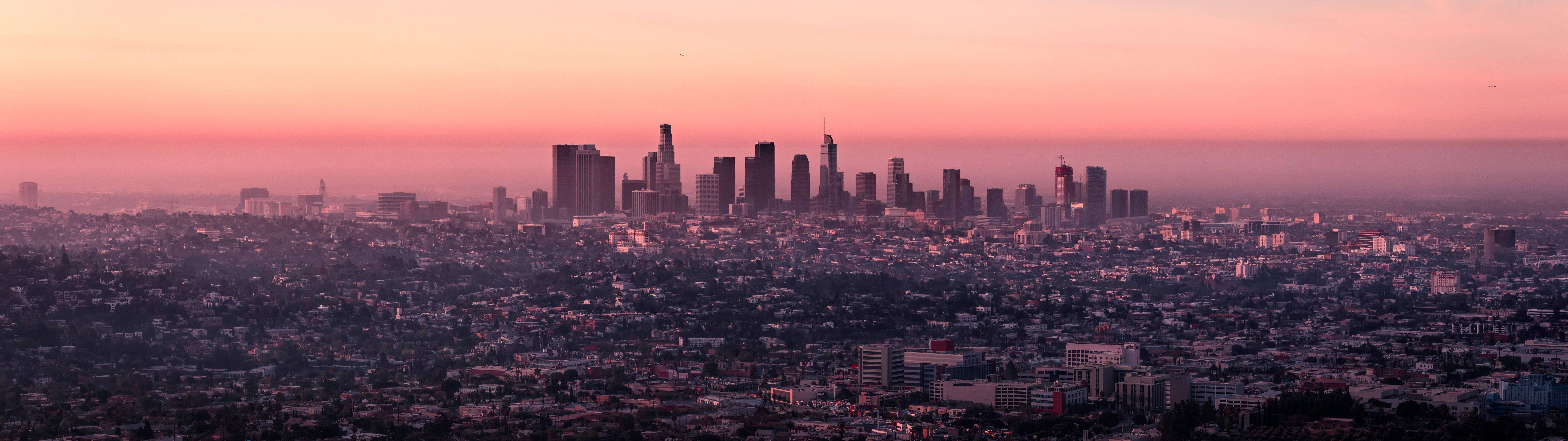 Panoramaav Los Angeles I 4k-upplösning. Wallpaper