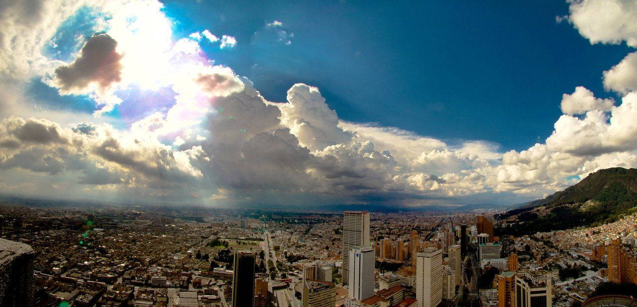 Colpo Di Panorama Di Bogotà Colombia Sfondo