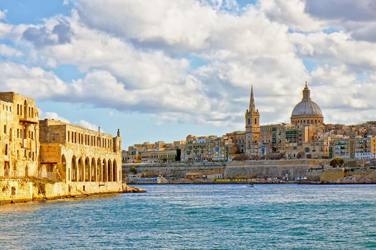 Panoramapanoramico Della Costa Di Malta