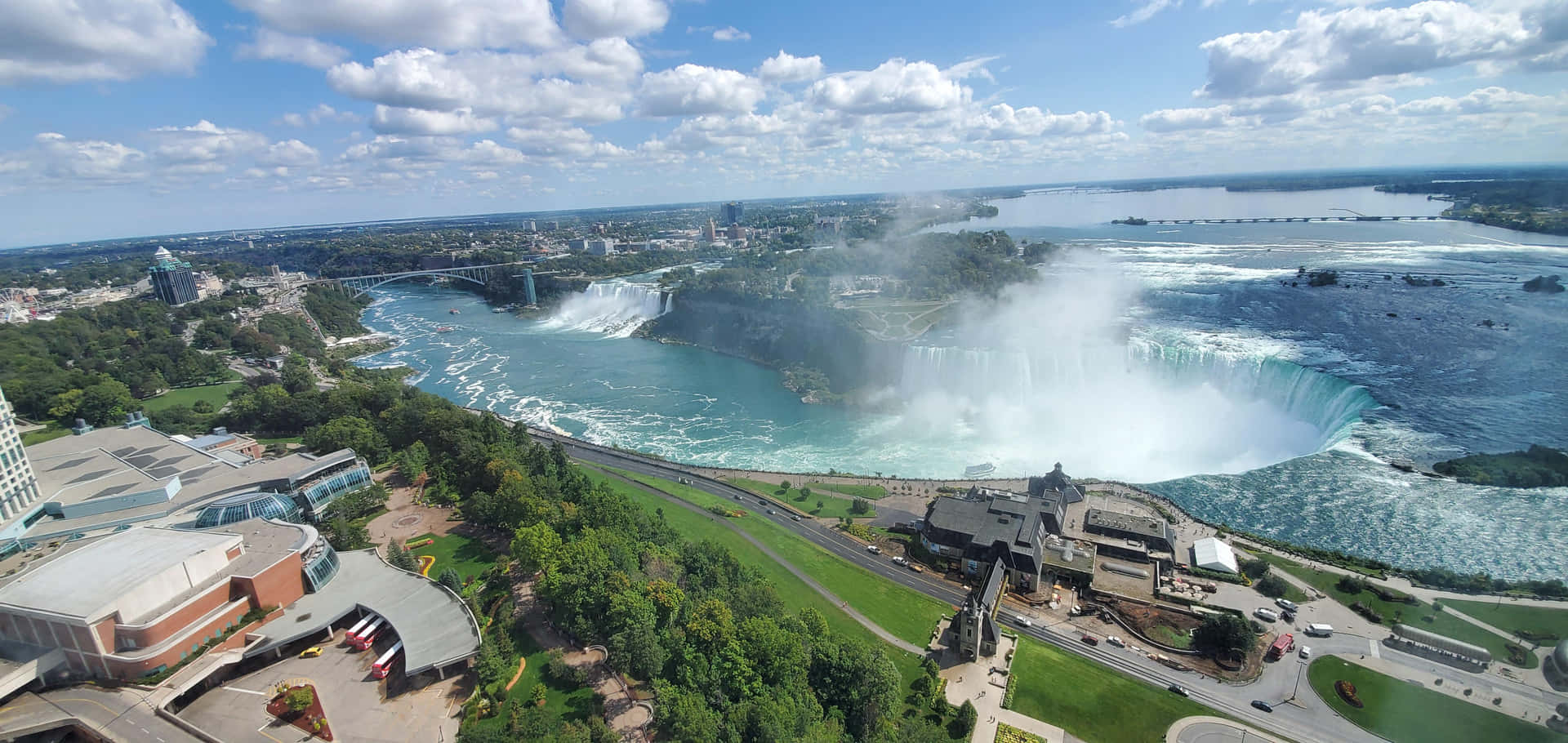 Panoramablicküber Die Niagarafälle In Kanada Wallpaper