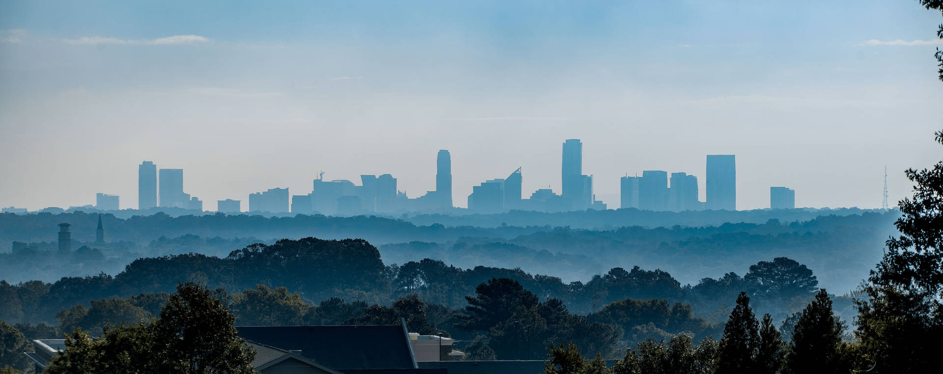 Panoramic Atlanta Skyline Wallpaper