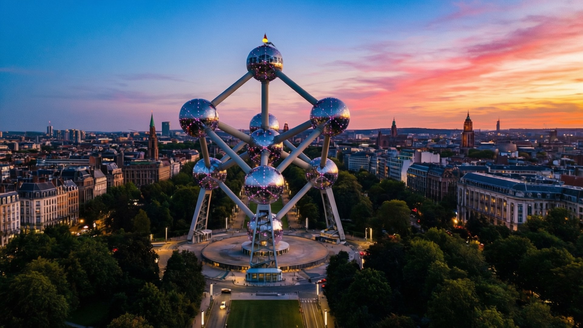 Atomium Panoramique Fonds d'écran