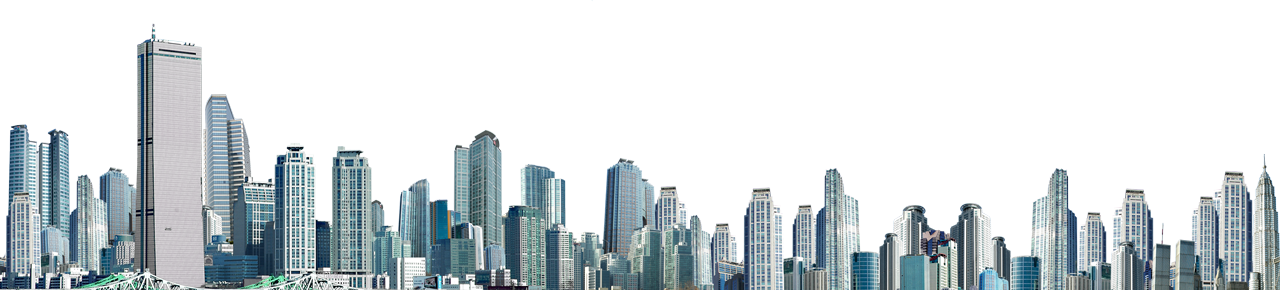 Panoramic City Skyline Vector PNG