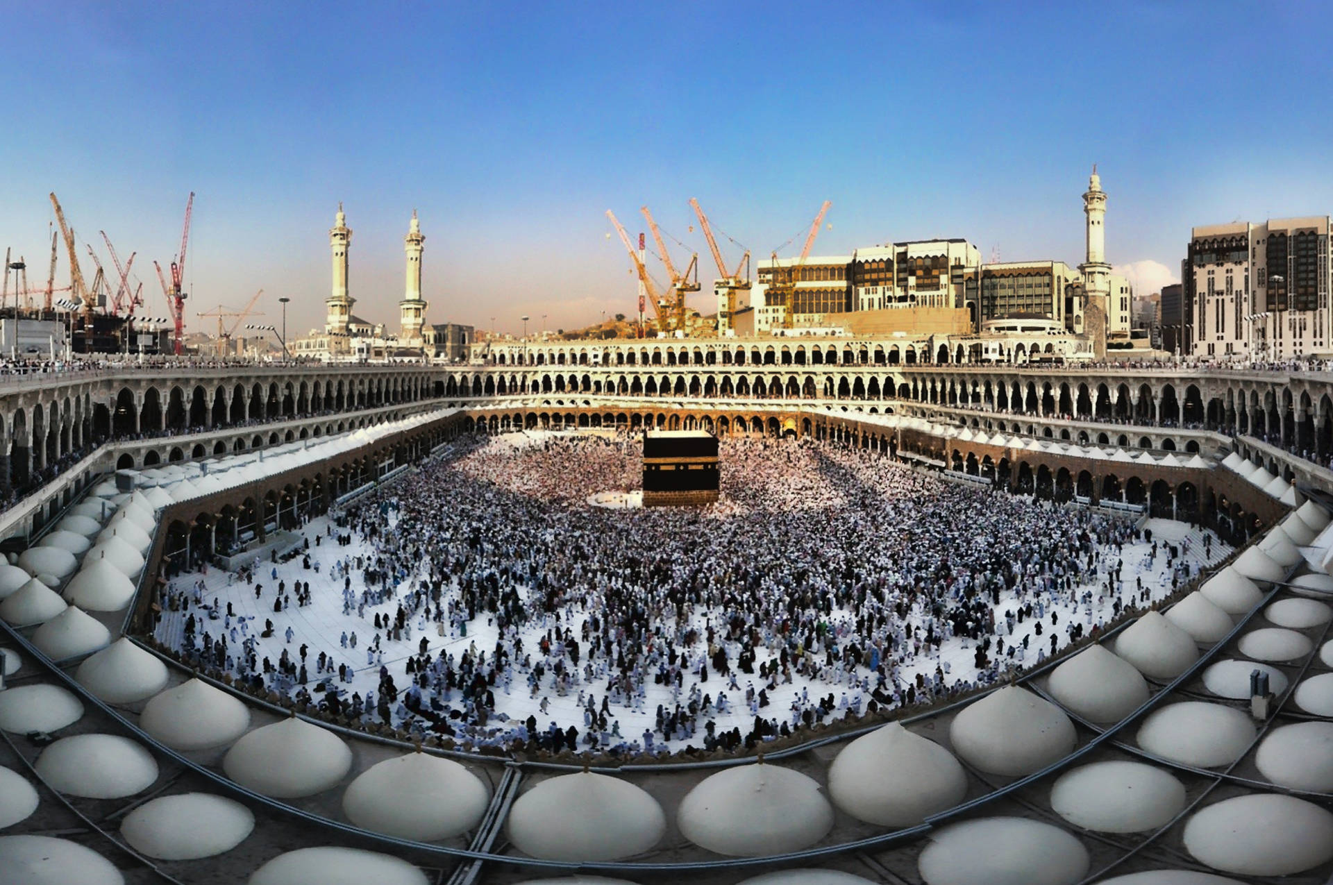 Panoramic Muslims Makkah Hd 4k Background