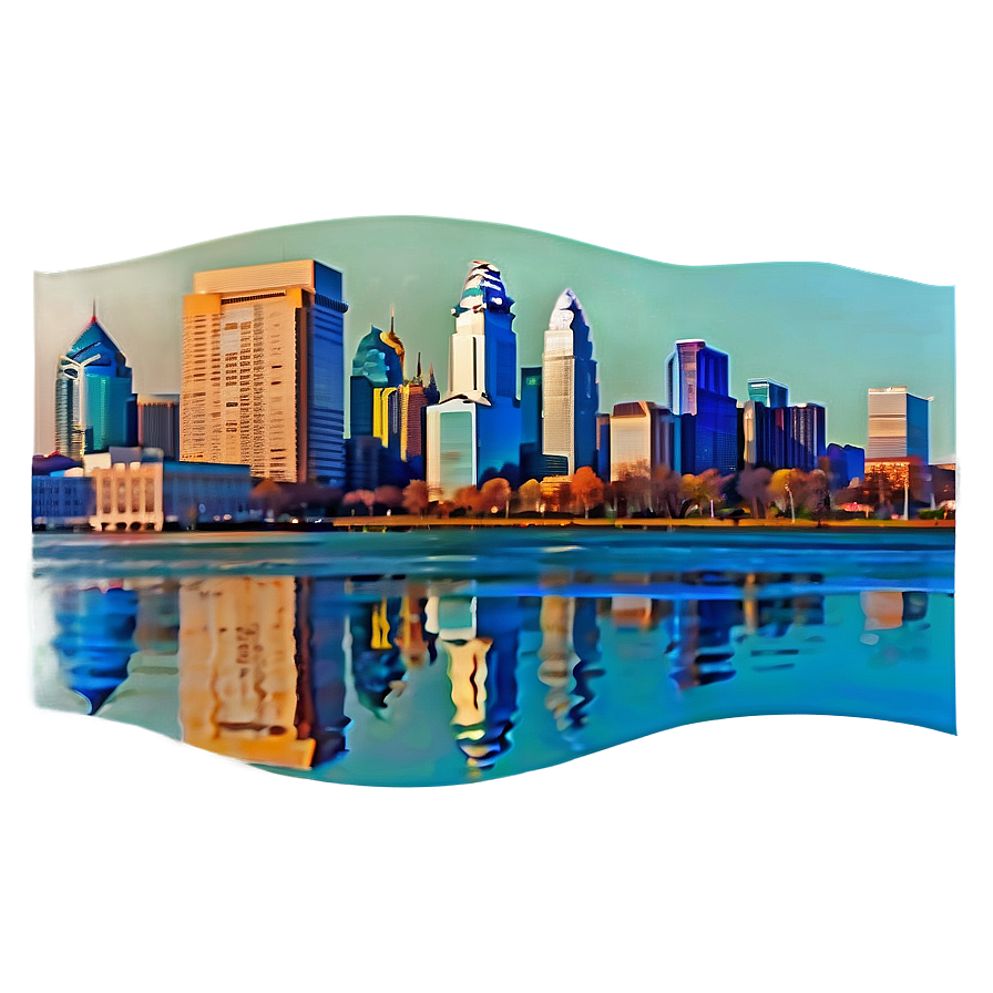 Panoramic Philadelphia Skyline Png Ajl PNG