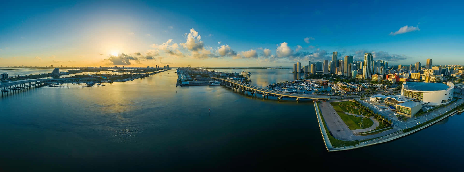Sjov Miami City Panorama Billede