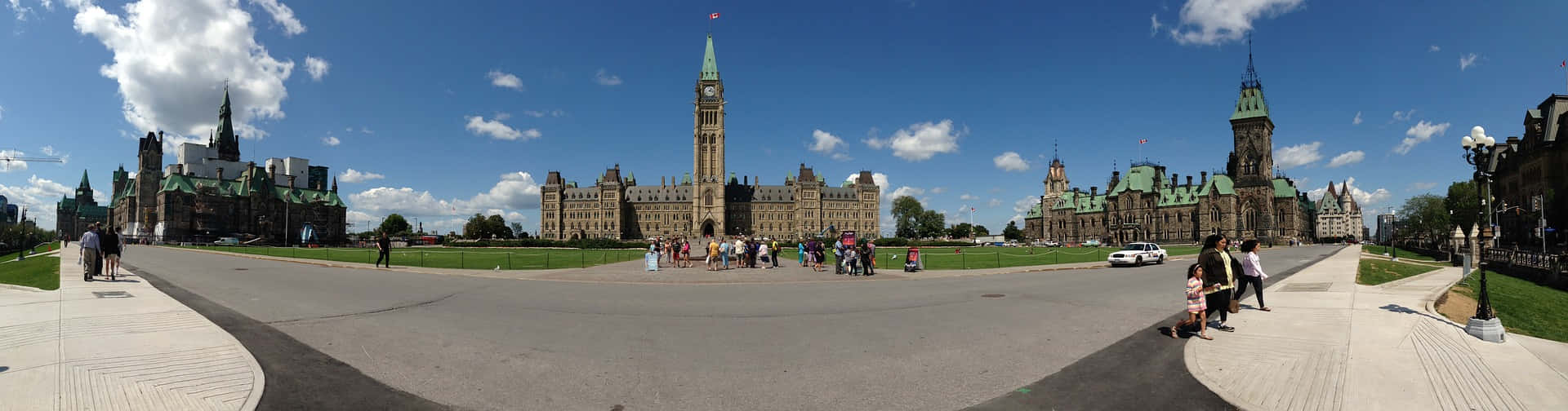 Parlament Hill Canada Panorama Billede Tapet