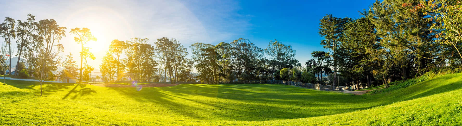 Golfbanafält Panoramabild