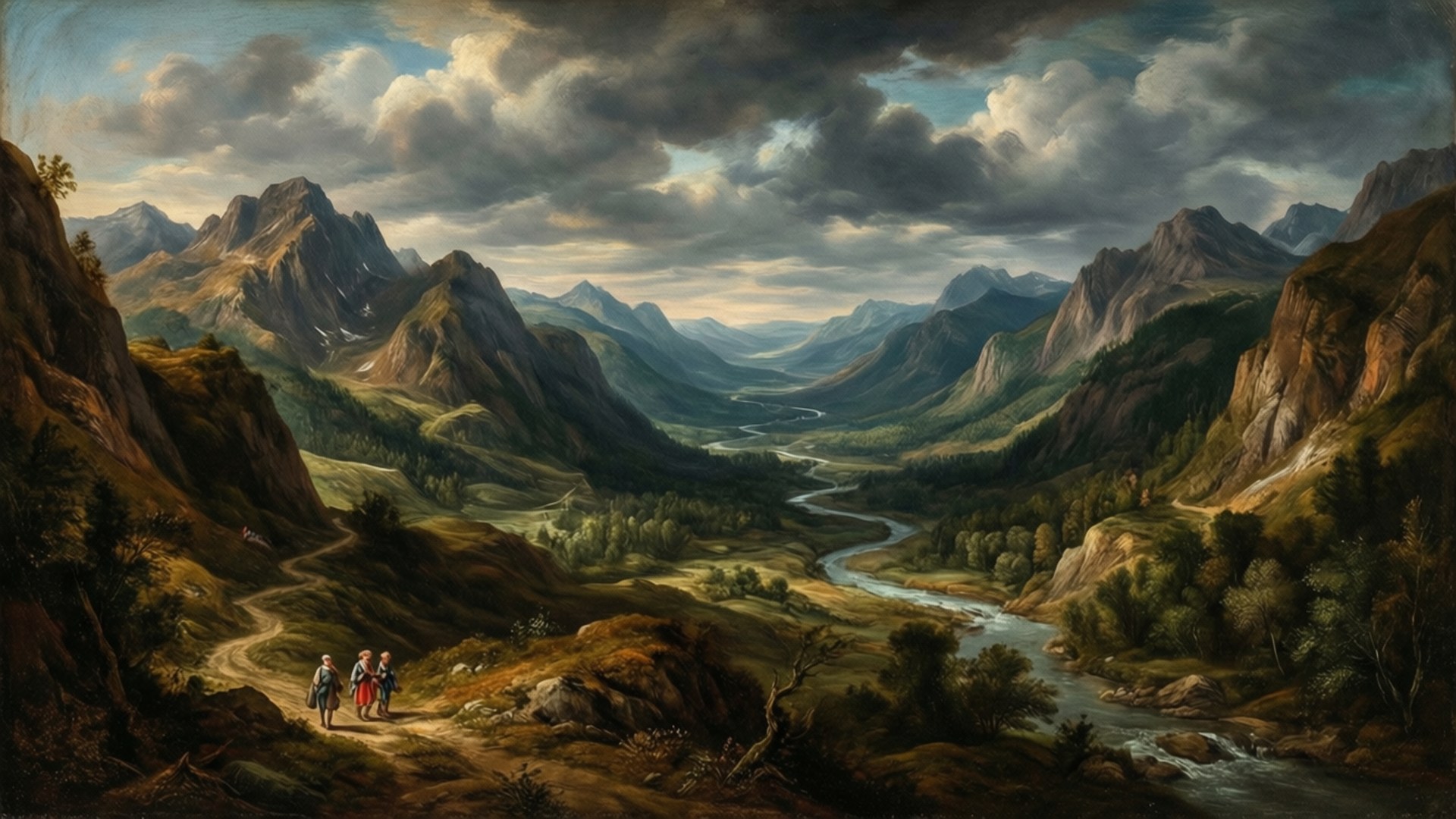 Panoramisk Floddal Wallpapers