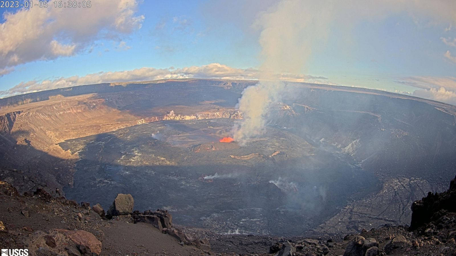 Fotopanorámica Del Volcán Kilauea. Fondo de pantalla