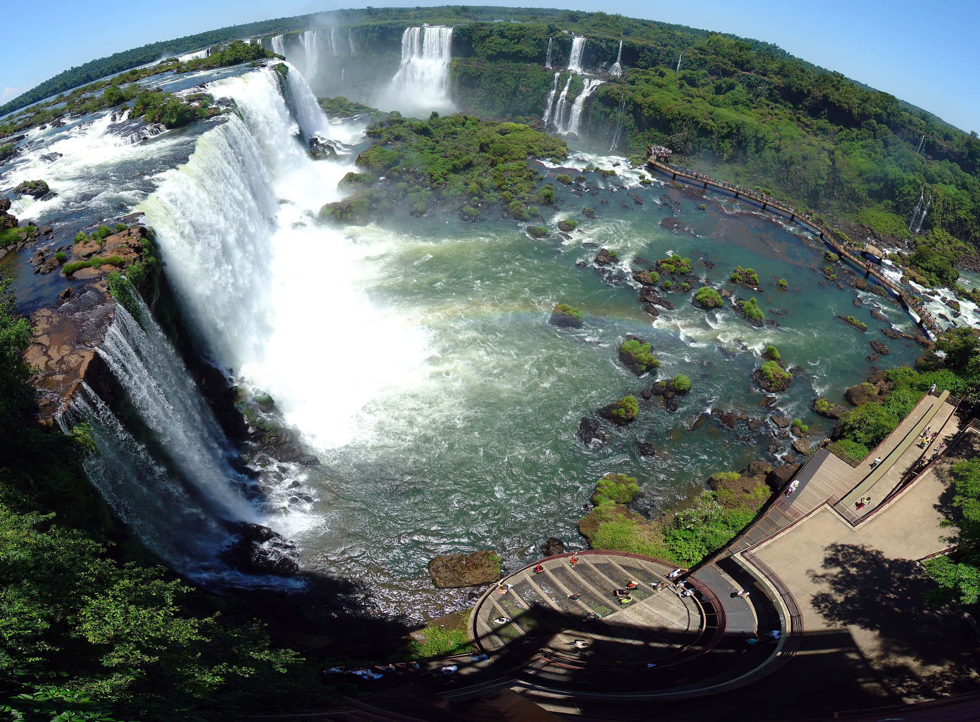 Vistapanorâmica Das Cataratas Do Iguaçu. Papel de Parede