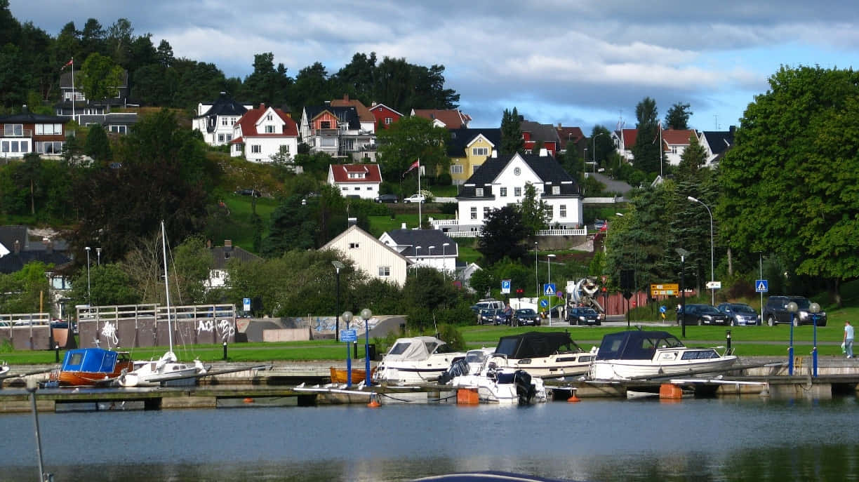 Panoramic View Of Sandefjord, Norway Wallpaper